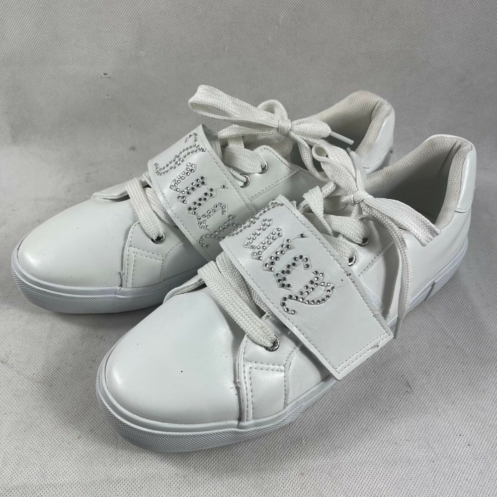Women's Juicy Couture White‎ Sneakers Shoes Bling 10